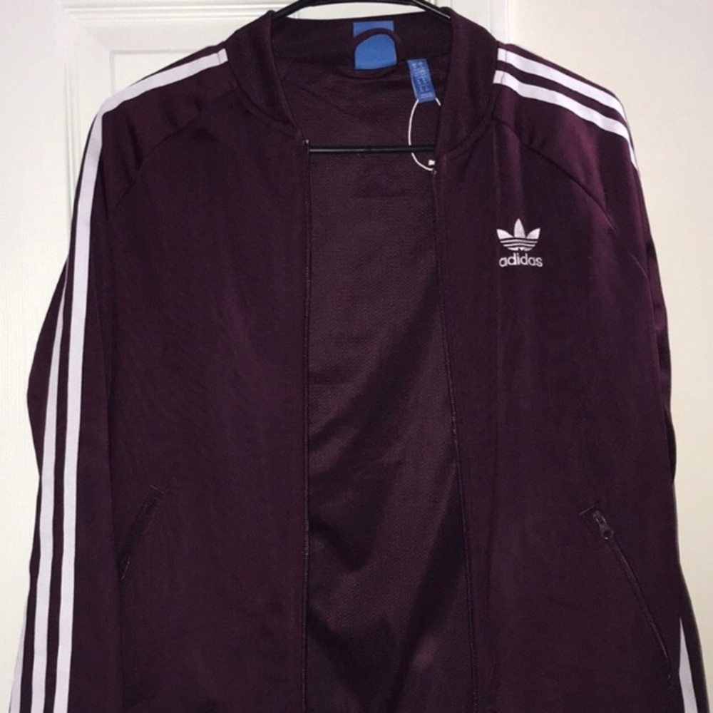 Maroon Adidas Track Jacket